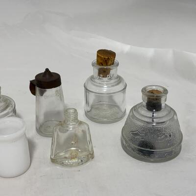 -181- VINTAGE | 8 Small Bottles | Shinola | Scrip | Creamer