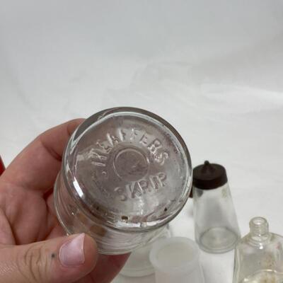 -181- VINTAGE | 8 Small Bottles | Shinola | Scrip | Creamer