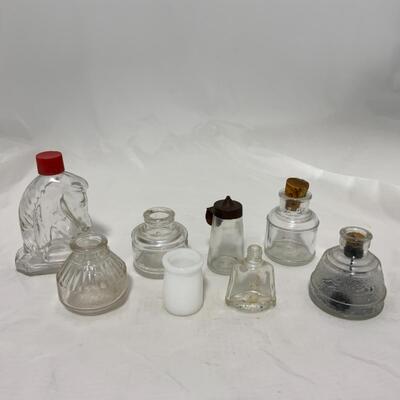 -181- VINTAGE | 8 Small Bottles | Shinola | Scrip | Creamer