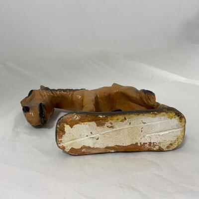 -184- VINTAGE | Metal Knife Rests | Chalkware Horse | Codfish Box