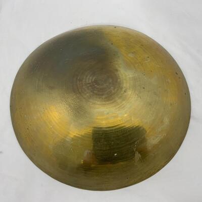 -190- VINTAGE | Brass Asian-Inspired Plate | Silver over Copper Pitcher