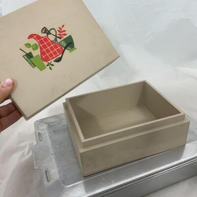 -193- VINTAGE | Sliding Lid Cake Pans | Kitchen Recipe or Catch All Box