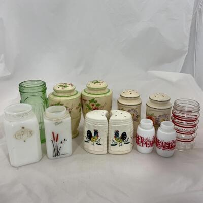 -195- VINTAGE | Large Lot of Shakers | Ceramic | Lidless Glass