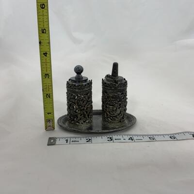 -202- ANTIQUE | Victorian | Dual Table Lighter | Ornate | Rare