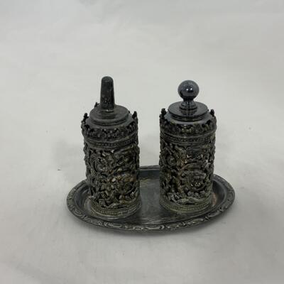 -202- ANTIQUE | Victorian | Dual Table Lighter | Ornate | Rare