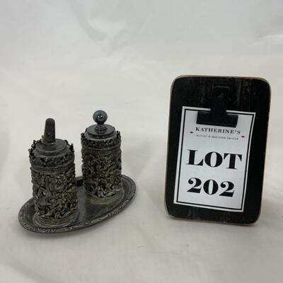 -202- ANTIQUE | Victorian | Dual Table Lighter | Ornate | Rare
