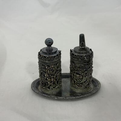 -202- ANTIQUE | Victorian | Dual Table Lighter | Ornate | Rare