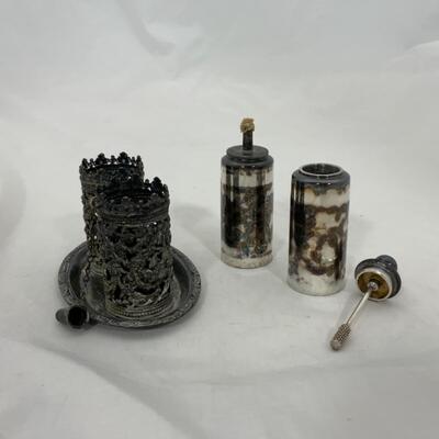 -202- ANTIQUE | Victorian | Dual Table Lighter | Ornate | Rare