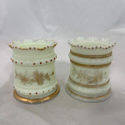 -203- ANTIQUE | Heisey | Custard Glass Spooners