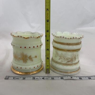 -203- ANTIQUE | Heisey | Custard Glass Spooners