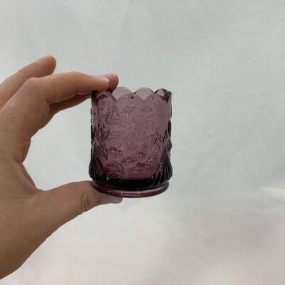 -205- VINTAGE | Footed Spooner | Toothpick Holders | Amethyst
