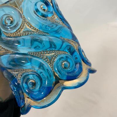 -208- ANTIQUE | Translucent Blue | Spooner | Salt and Pepper