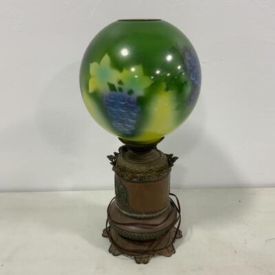 -212- ANTIQUE | Electrified GWTW Lamp | Grapes