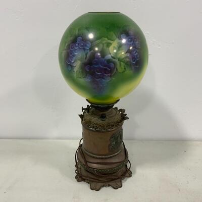 -212- ANTIQUE | Electrified GWTW Lamp | Grapes