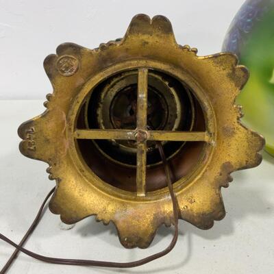 -212- ANTIQUE | Electrified GWTW Lamp | Grapes