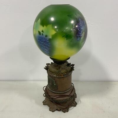 -212- ANTIQUE | Electrified GWTW Lamp | Grapes