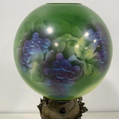 -212- ANTIQUE | Electrified GWTW Lamp | Grapes