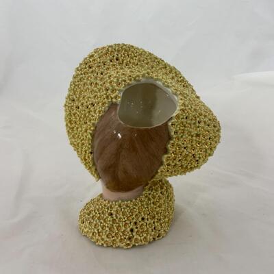 -213- VINTAGE | Betty Lark Head Vase | Gold Accents