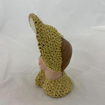 -213- VINTAGE | Betty Lark Head Vase | Gold Accents