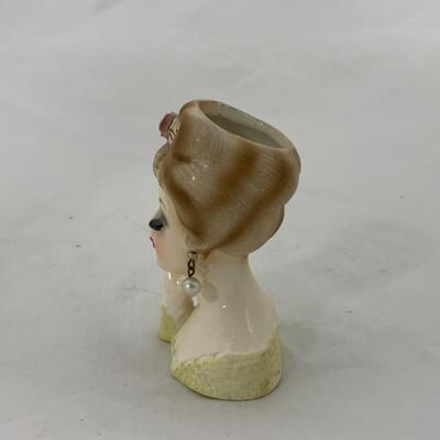 -215- VINTAGE | Mini Head Vase | Pearls | Lashes