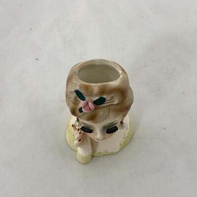 -215- VINTAGE | Mini Head Vase | Pearls | Lashes