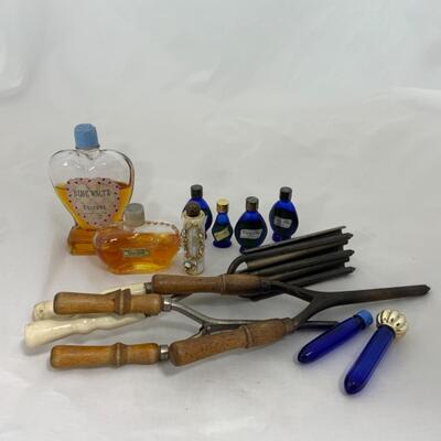 -221- VINTAGE | Feminine Accessory Lot | Evening in Paris | Curling Irons