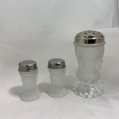 -223- VINTAGE | Three Face | Salt and Pepper | Sugar Shaker