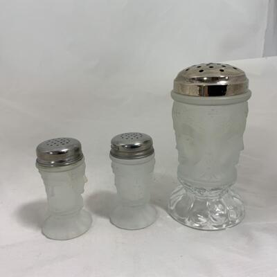 -223- VINTAGE | Three Face | Salt and Pepper | Sugar Shaker
