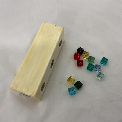-227- Hand Carved Dominoes | Tiny Glass Dice