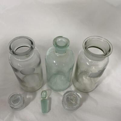 -233- VINTAGE | Three Apothecary Style Jars 
