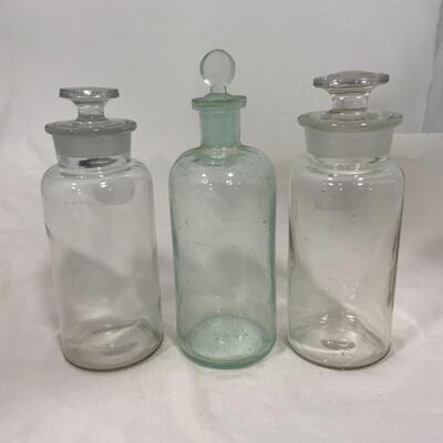 -233- VINTAGE | Three Apothecary Style Jars 