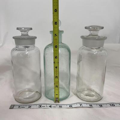 -233- VINTAGE | Three Apothecary Style Jars 