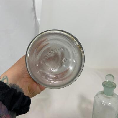 -233- VINTAGE | Three Apothecary Style Jars 