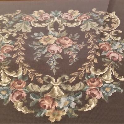 Lot #47  Large Needlepoint in Gilded Frame - GORGEOUS