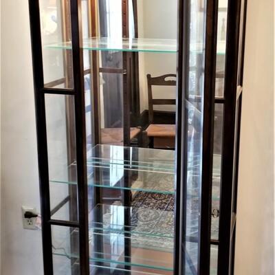 Lot #48  Contemporary lighted Display Cabinet - adjustable shelves