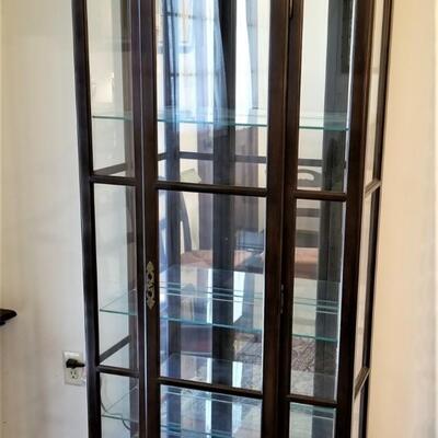 Lot #48  Contemporary lighted Display Cabinet - adjustable shelves
