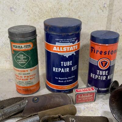 -238- VINTAGE | Tire Repair & Biking Lot