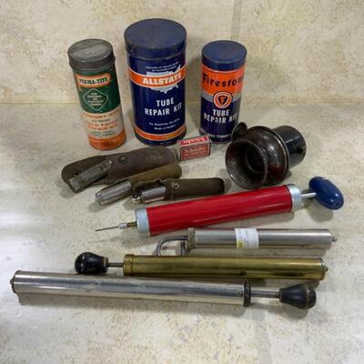 -238- VINTAGE | Tire Repair & Biking Lot