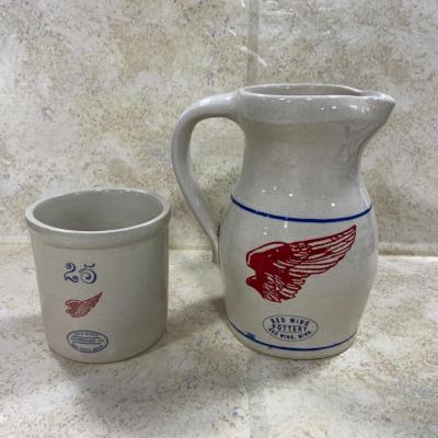 -241- Modern Red Wing Pottery Pieces | Crock | Pitcher