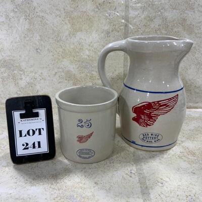 -241- Modern Red Wing Pottery Pieces | Crock | Pitcher