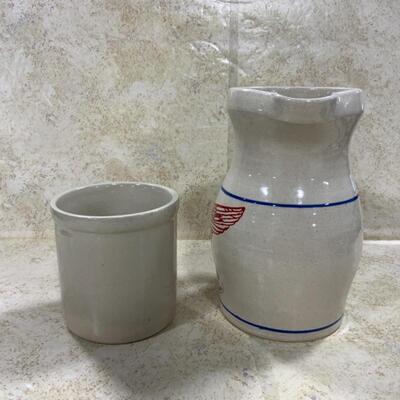 -241- Modern Red Wing Pottery Pieces | Crock | Pitcher