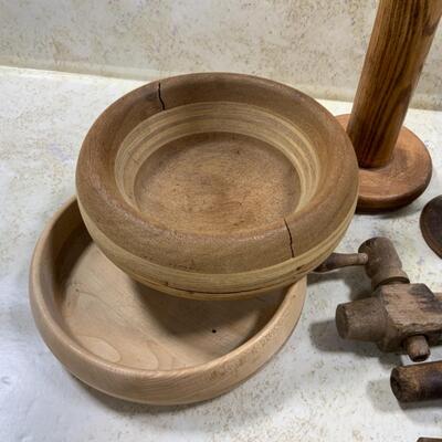-244- VINTAGE | Wood Spigots | Bowls | Spool