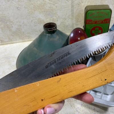 -248- VINTAGE | True Temper Folding Axe | Boy Scouts First Aid | Leather Coin