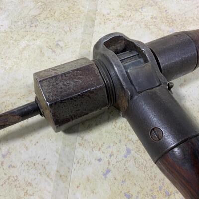 -256- VINTAGE | Ratcheting Pressure Drill | Wood Handled