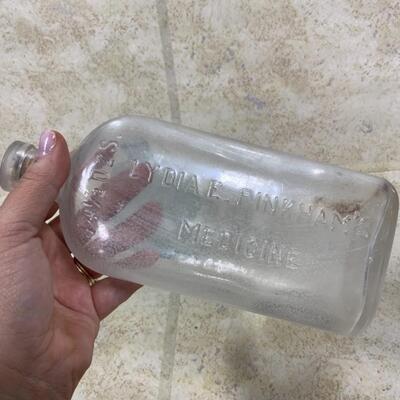 -257- VINTAGE | Three Glass Embossed Bottles