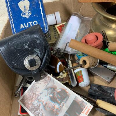 -264- VINTAGE | Exciting Junk Drawer Lot | Harley Davidson