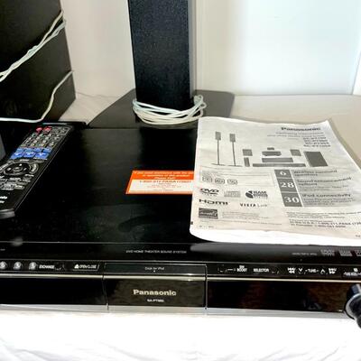 Lot 142  Panasonic DVD Home Theater Sound System SA PT 960 5 Disc DVD Player IPOD Dock