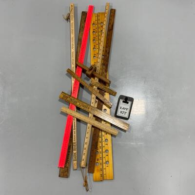 -277- VINTAGE | 7 Yard Sticks | 4 Rulers | Advertising