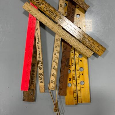 -277- VINTAGE | 7 Yard Sticks | 4 Rulers | Advertising