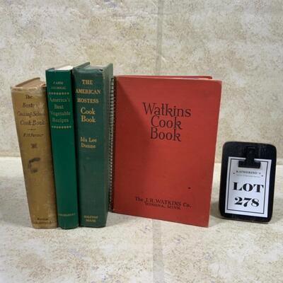 -278- VINTAGE | ANTIQUE | Cook Books | Boston Cooking School | Watkins